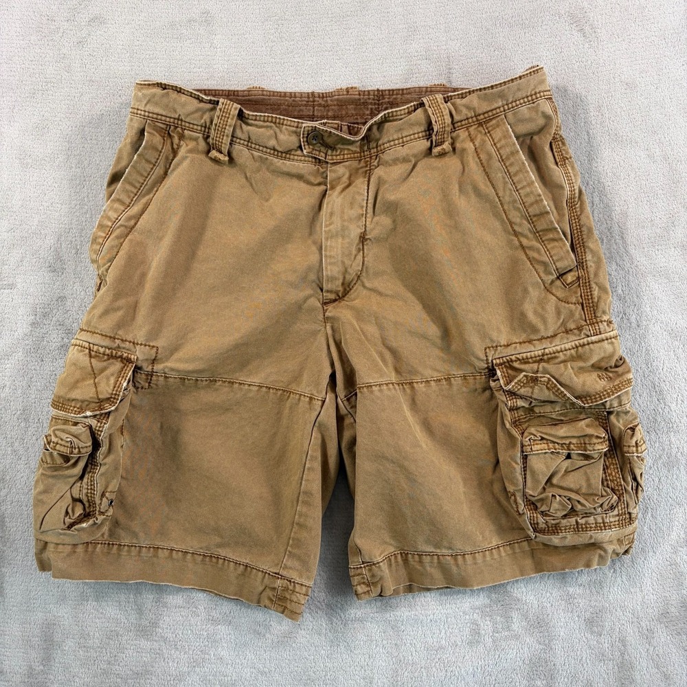 Vintage Polo Ralph Lauren Cargo Paratrooper Shorts Men 34 Brown Drawcord Surplus